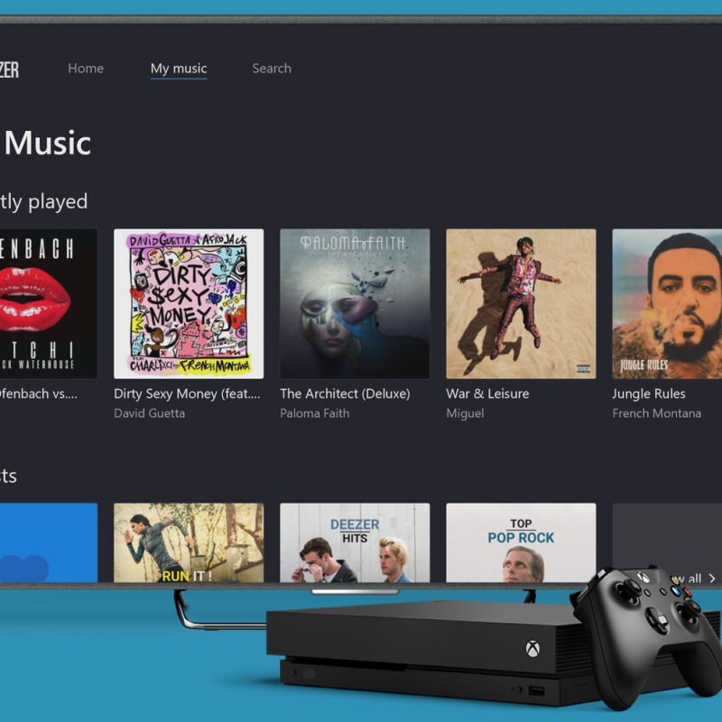 deezr music streaming on xbox one